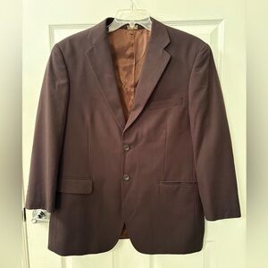 Caravelli Italy Brown Charles 2B 3 Button Blazer Size 42